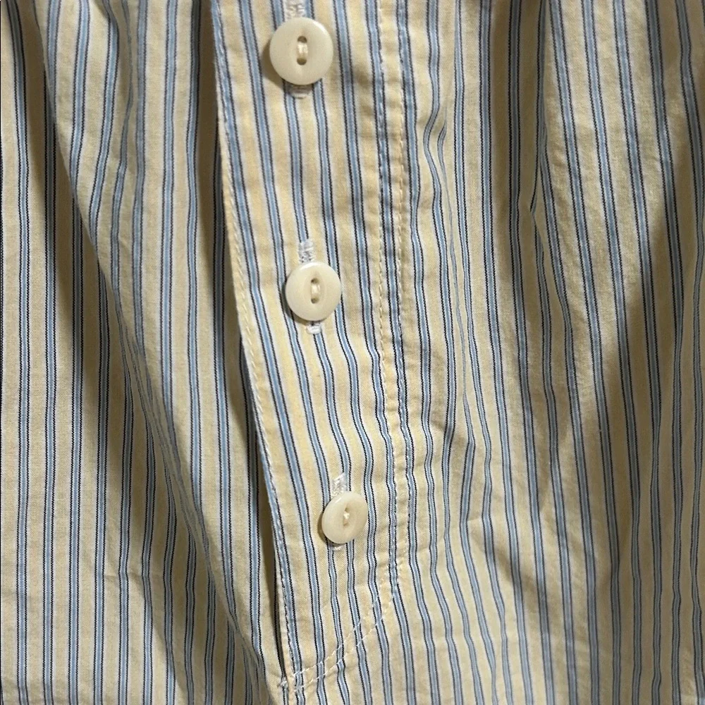 J. Crew Cream and Light Blue Striped Cotton Boxer Shorts